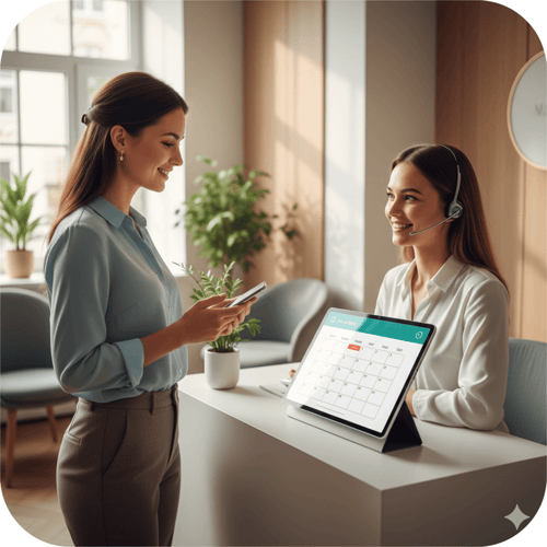 Medical setting reception planning appointment tiny